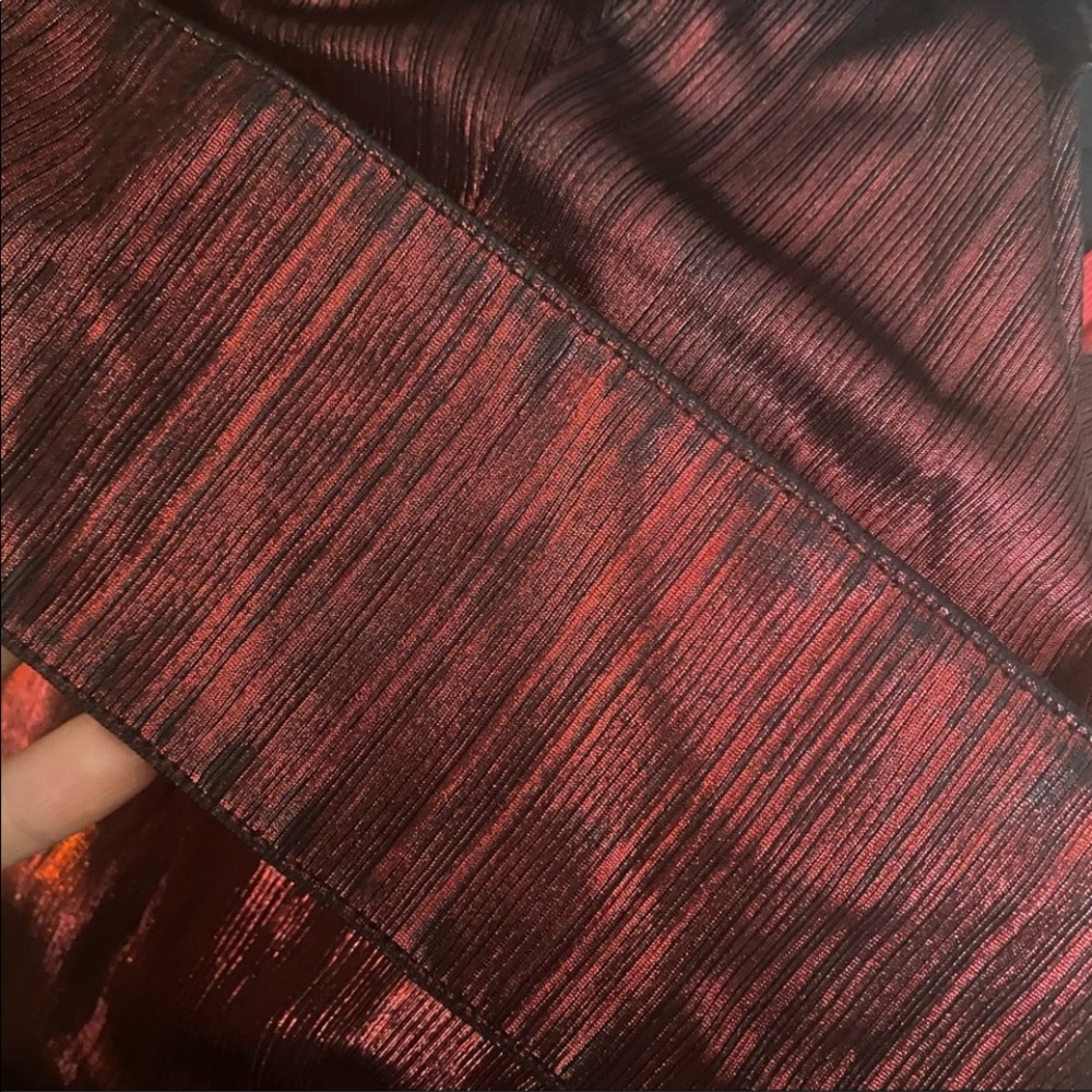 Retrofete | Red Metallic Jumpsuit Top Pants XL - Picture 4 of 6
